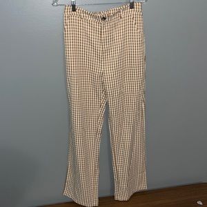 Orange Plaid Trousers